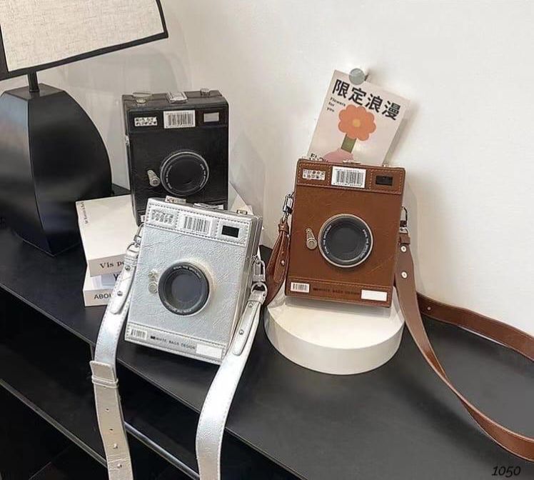 Vintage camera Handbag (Brown)