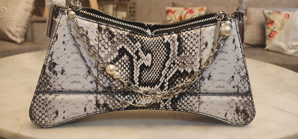 Snake Skin Print Mini Handbag