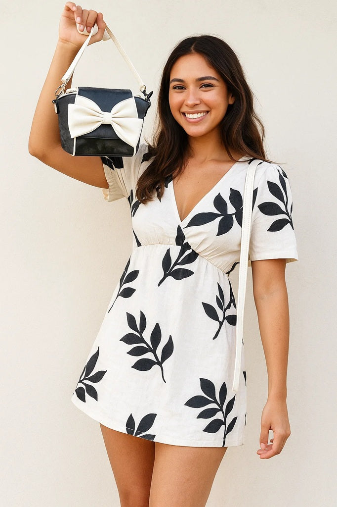 Dual Tone Bow Style Sling bags