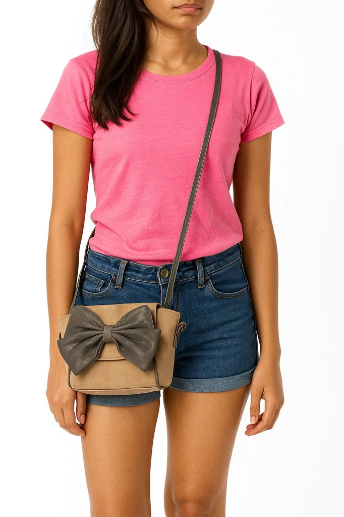 Dual Tone Bow Style Sling bags