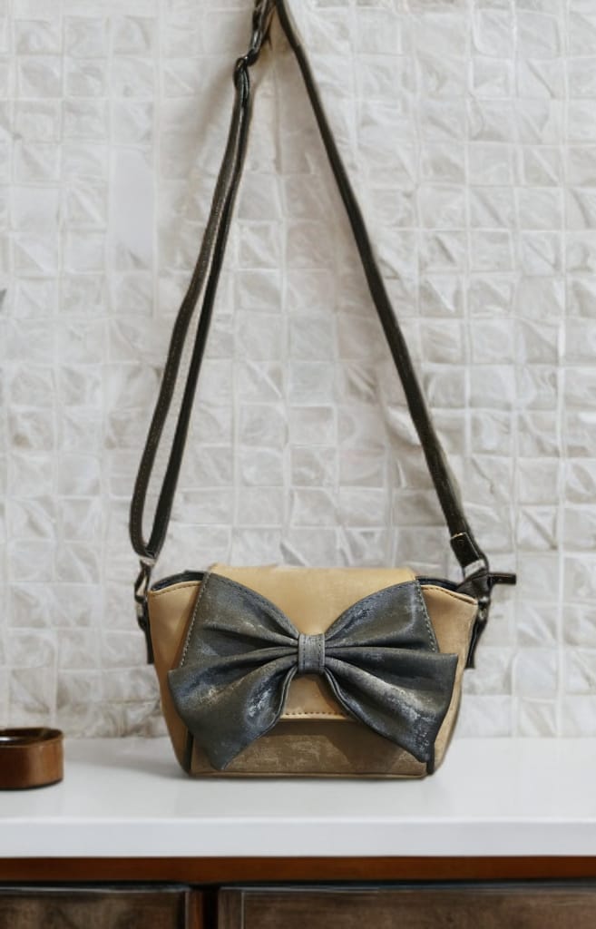 Dual Tone Bow Style Sling bags