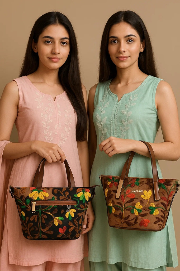 Pashmina style embroidery Bucket