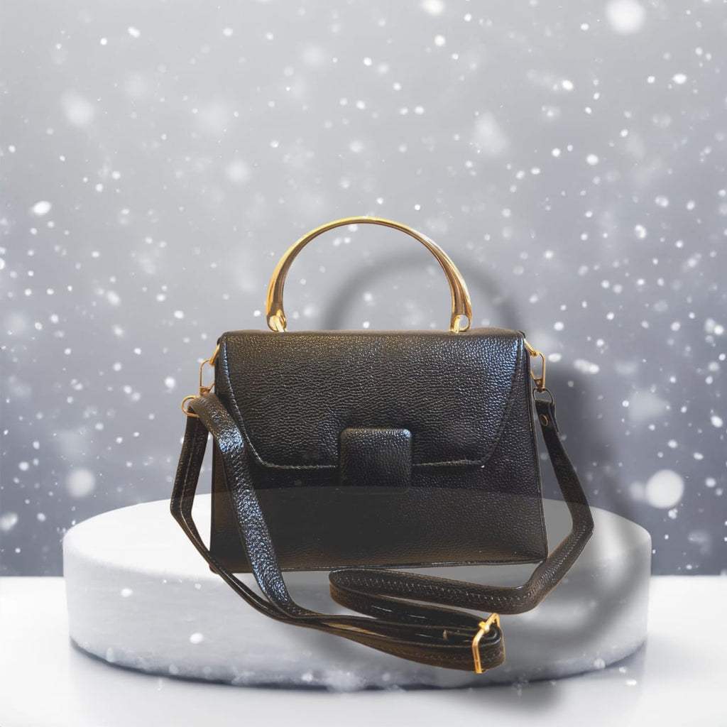 Bucket shape Satchel Style leatherette metal handle