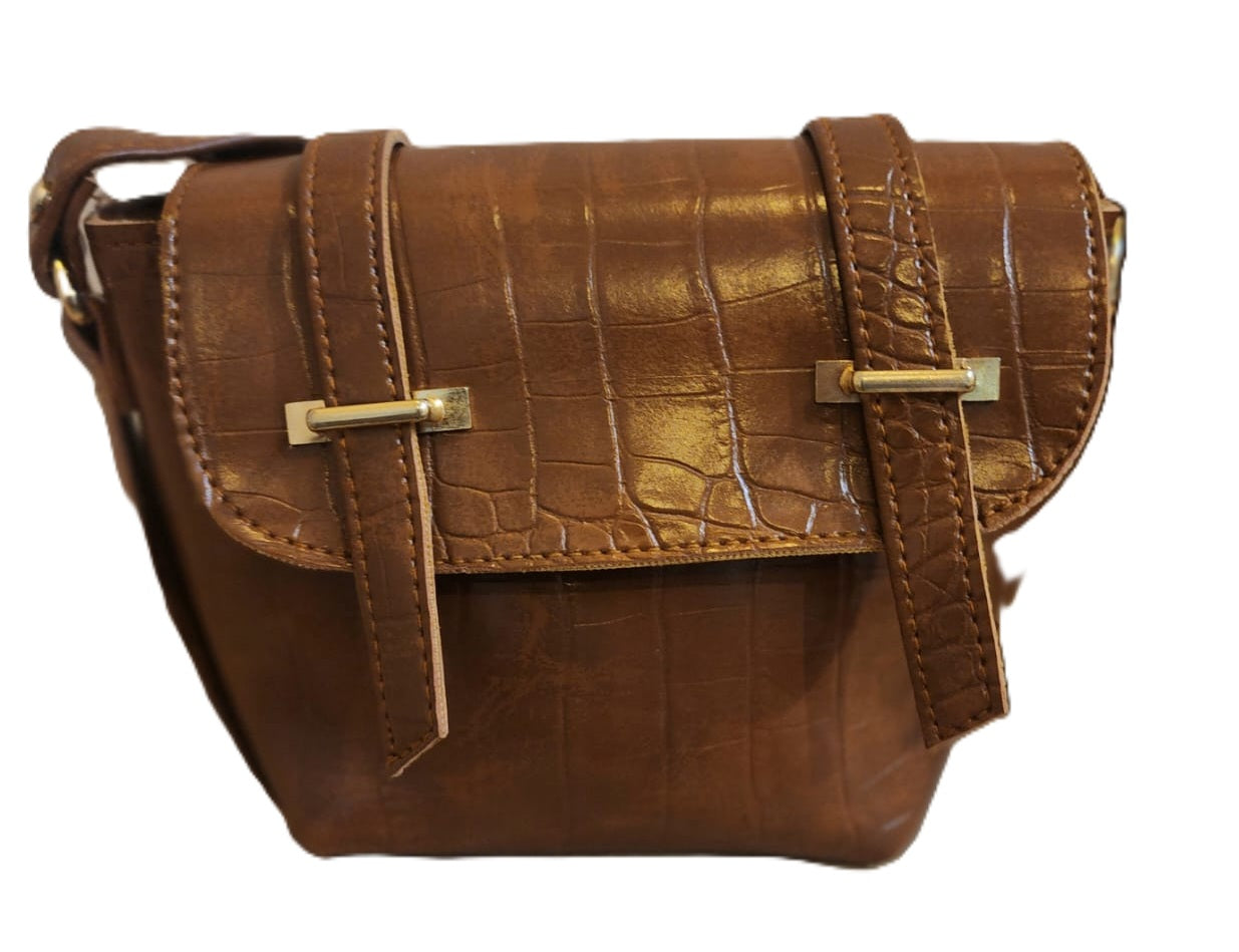 Croco vintage style Mini Sling Bag