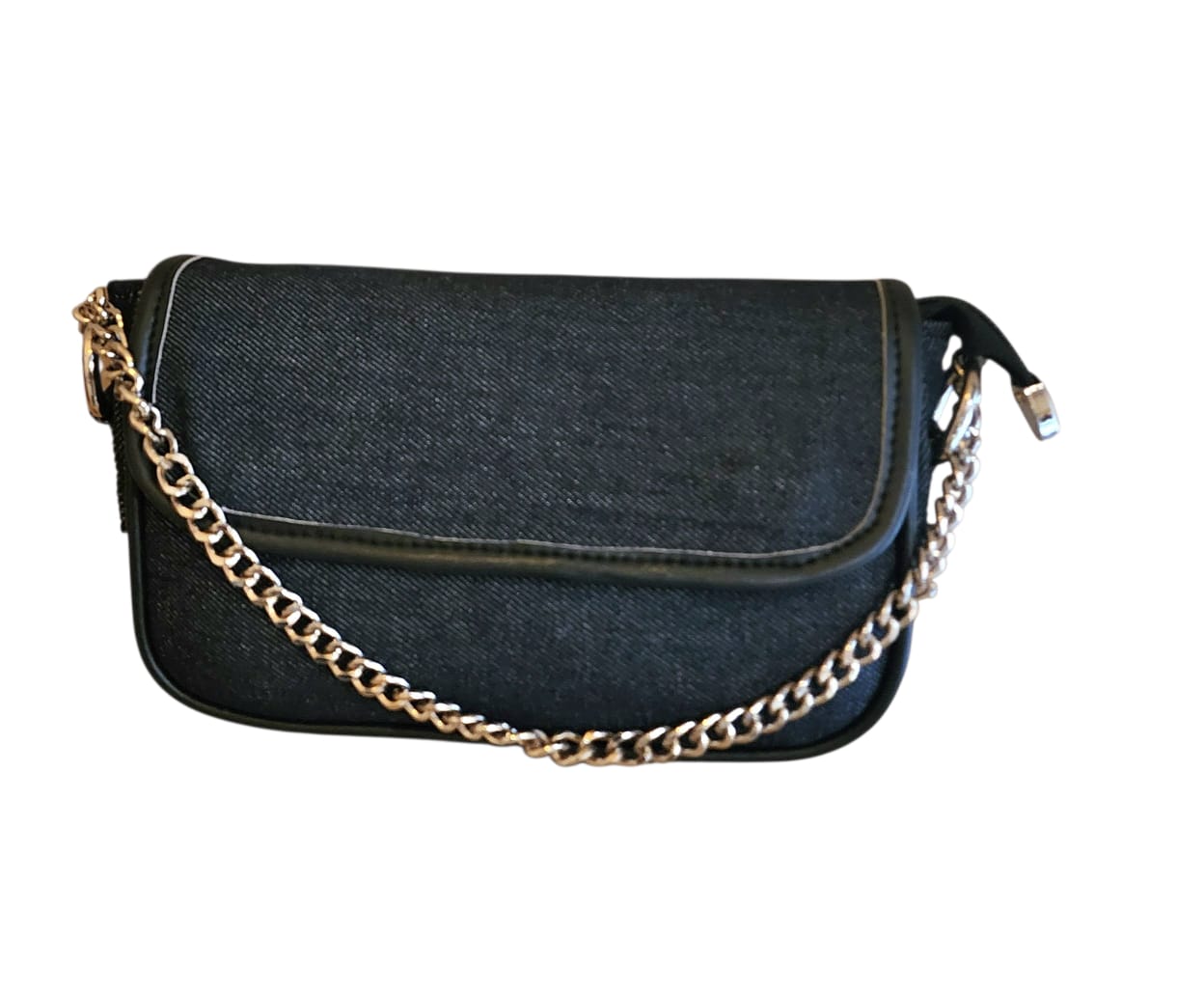Denim Sling bag with Metal Chain