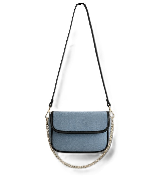 Denim Sling bag with Metal Chain