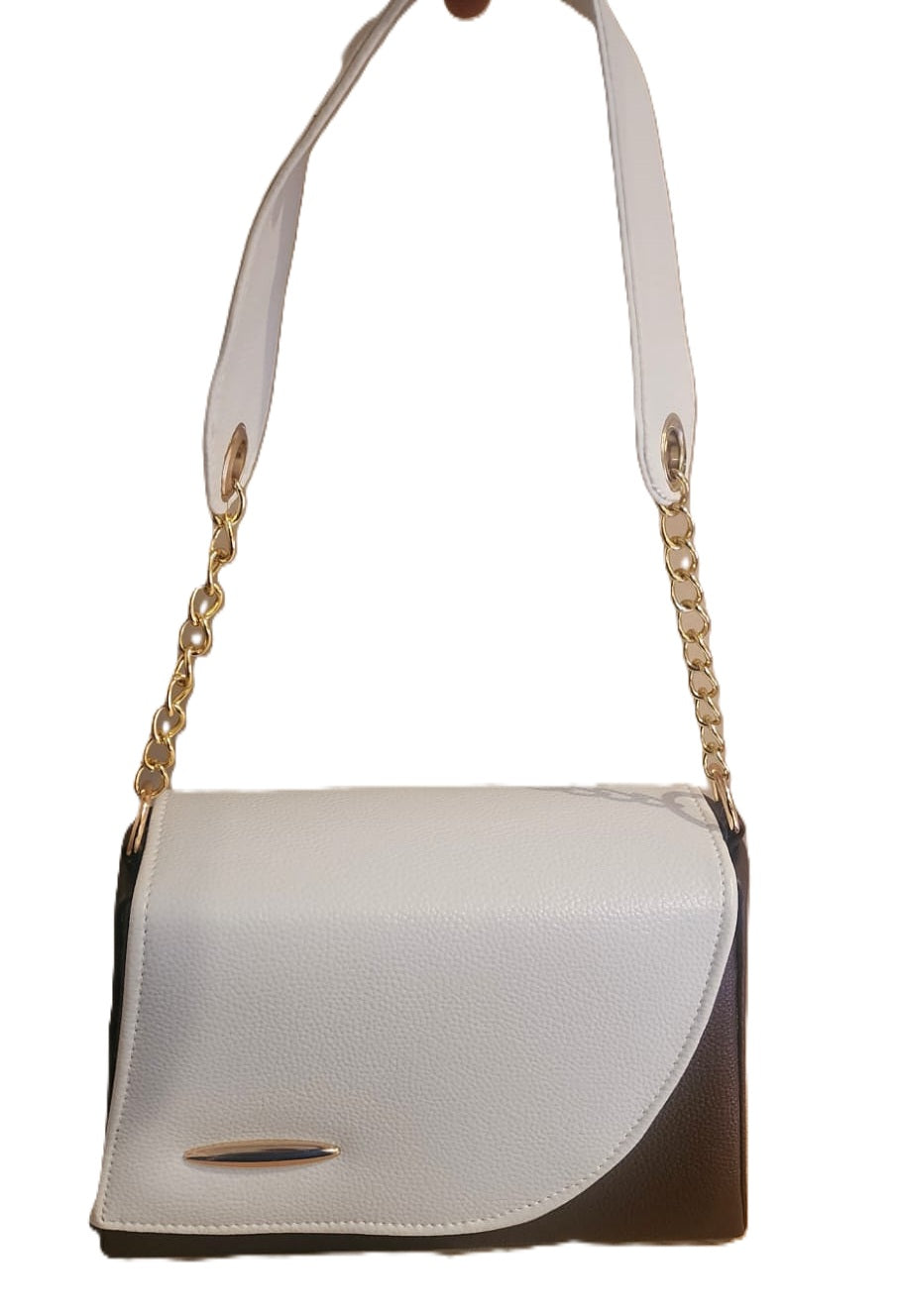 Leather dual tone sling Handbag