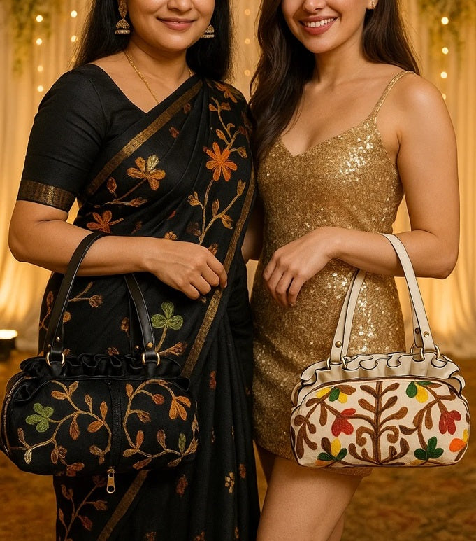 Pashmina Embroidery Round Frill Style