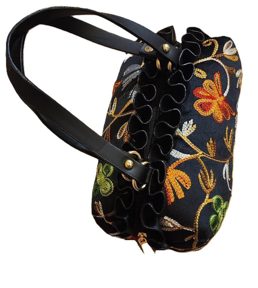 Pashmina Embroidery Round Frill Style