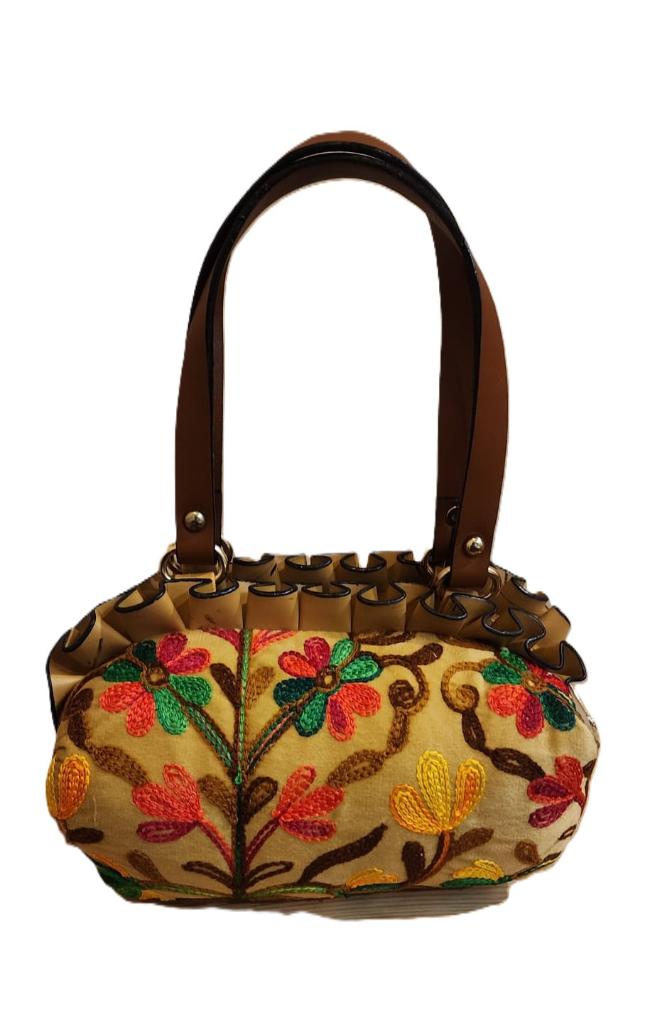 Pashmina Embroidery Round Frill Style