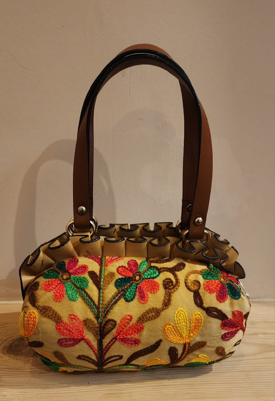 Pashmina Embroidery Round Frill Style