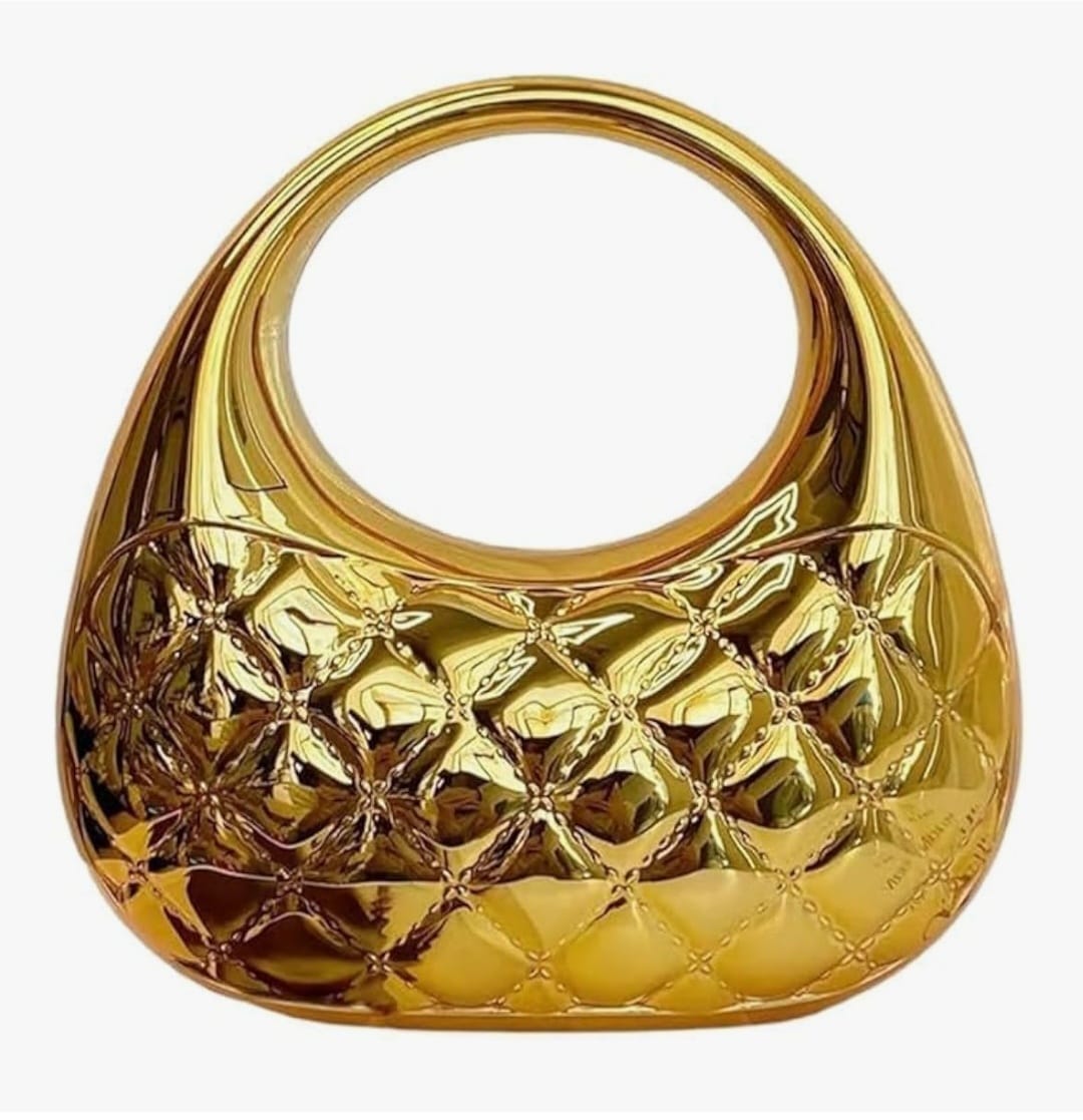 Metallic Finish- Acrylic Quilted Sling Bag