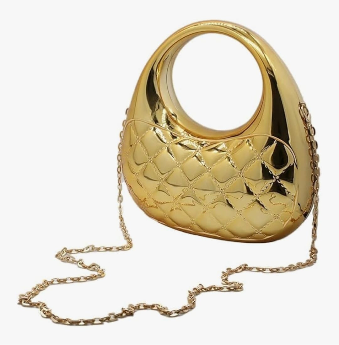 Metallic Finish- Acrylic Quilted Sling Bag