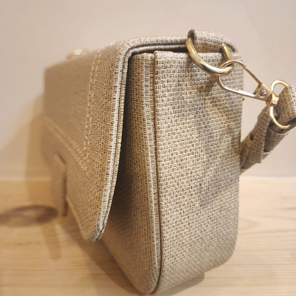 Jute Texture Handbag with rope design handle