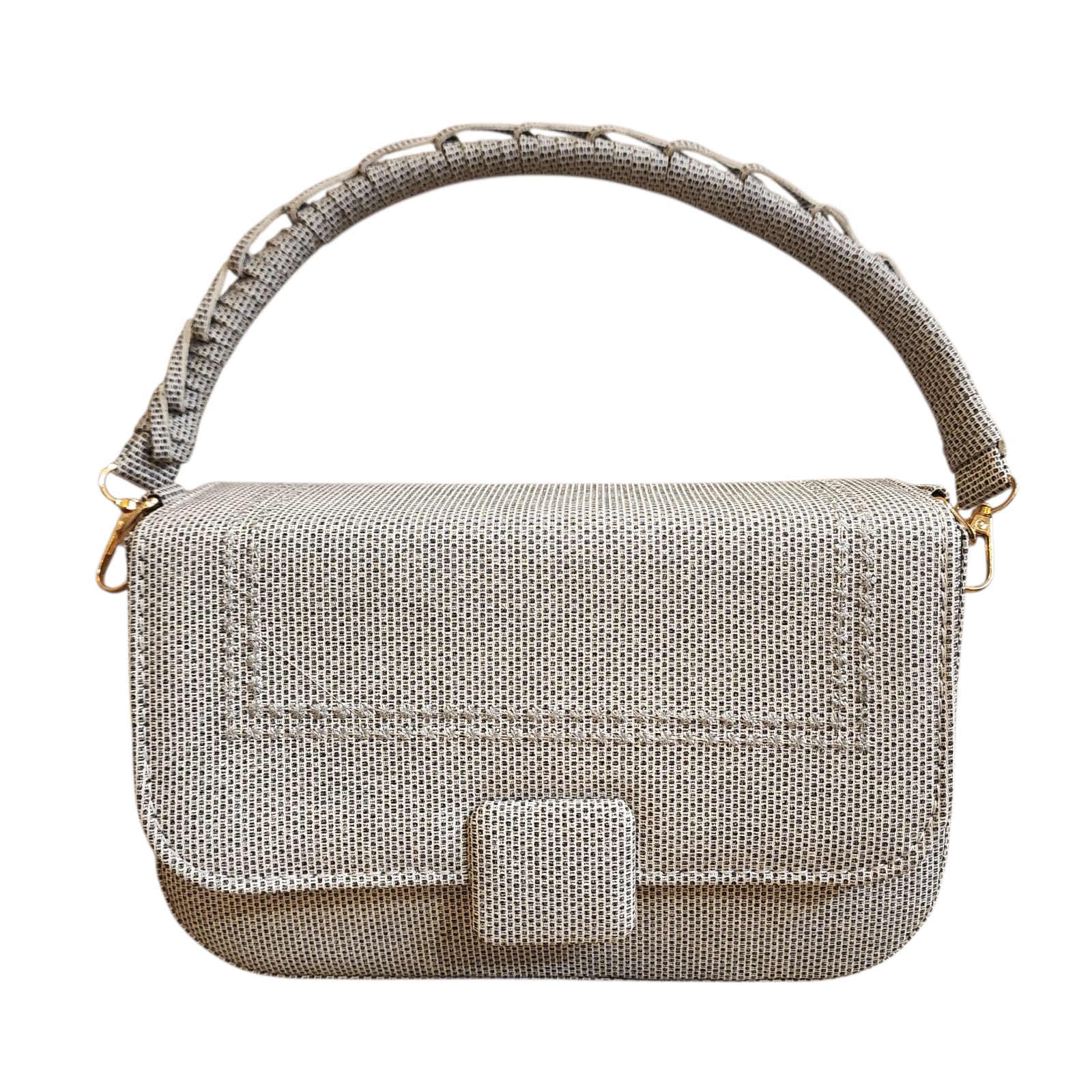 Jute Texture Handbag with rope design handle