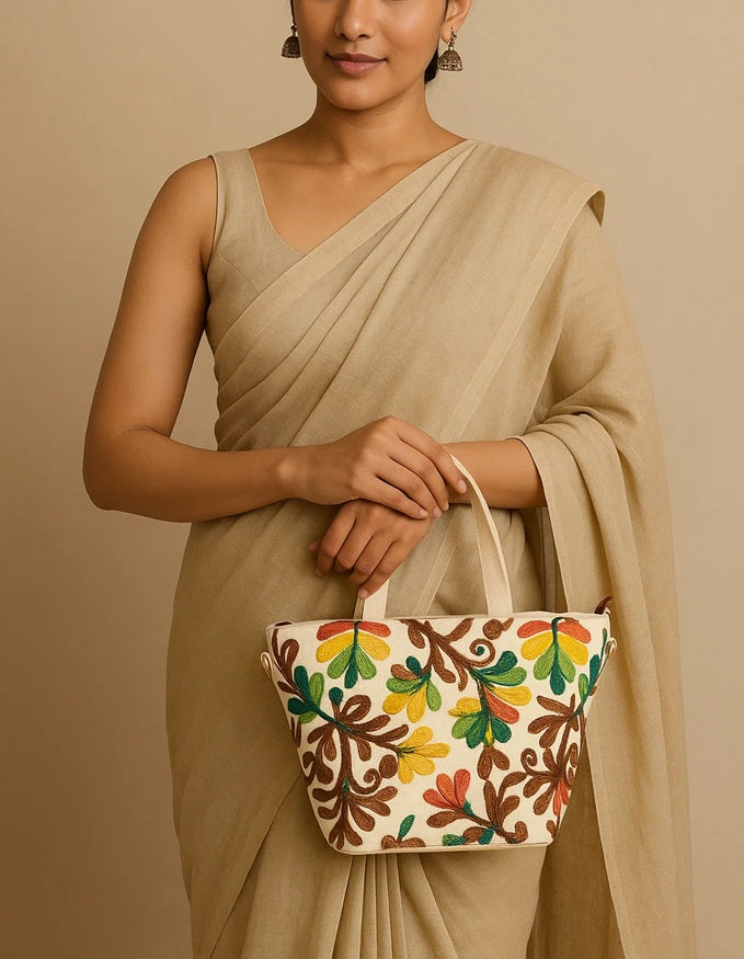 Pashmina style embroidery Bucket