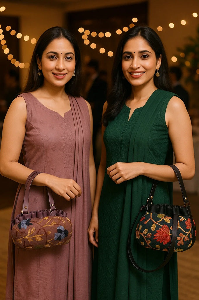 Pashmina Embroidery Round Frill Style