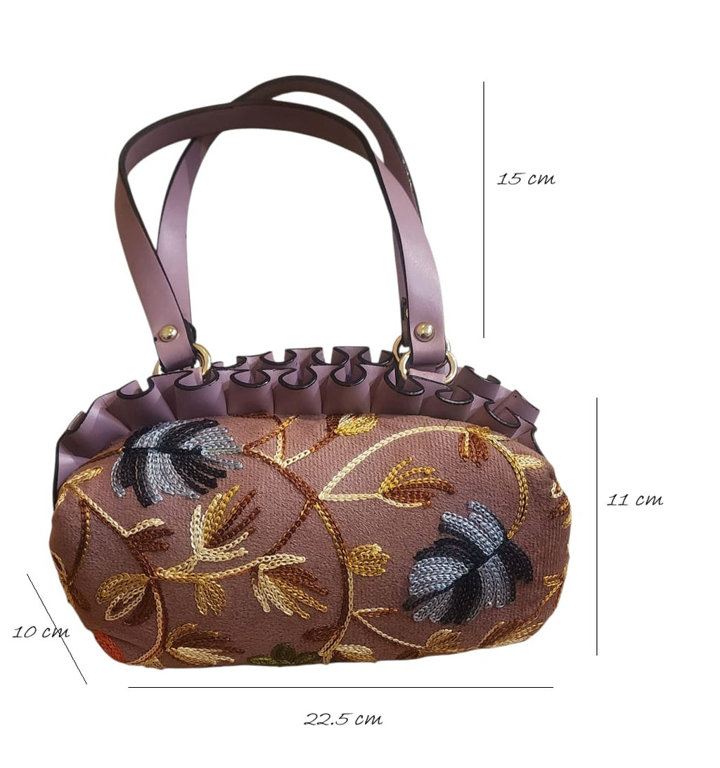 Pashmina Embroidery Round Frill Style