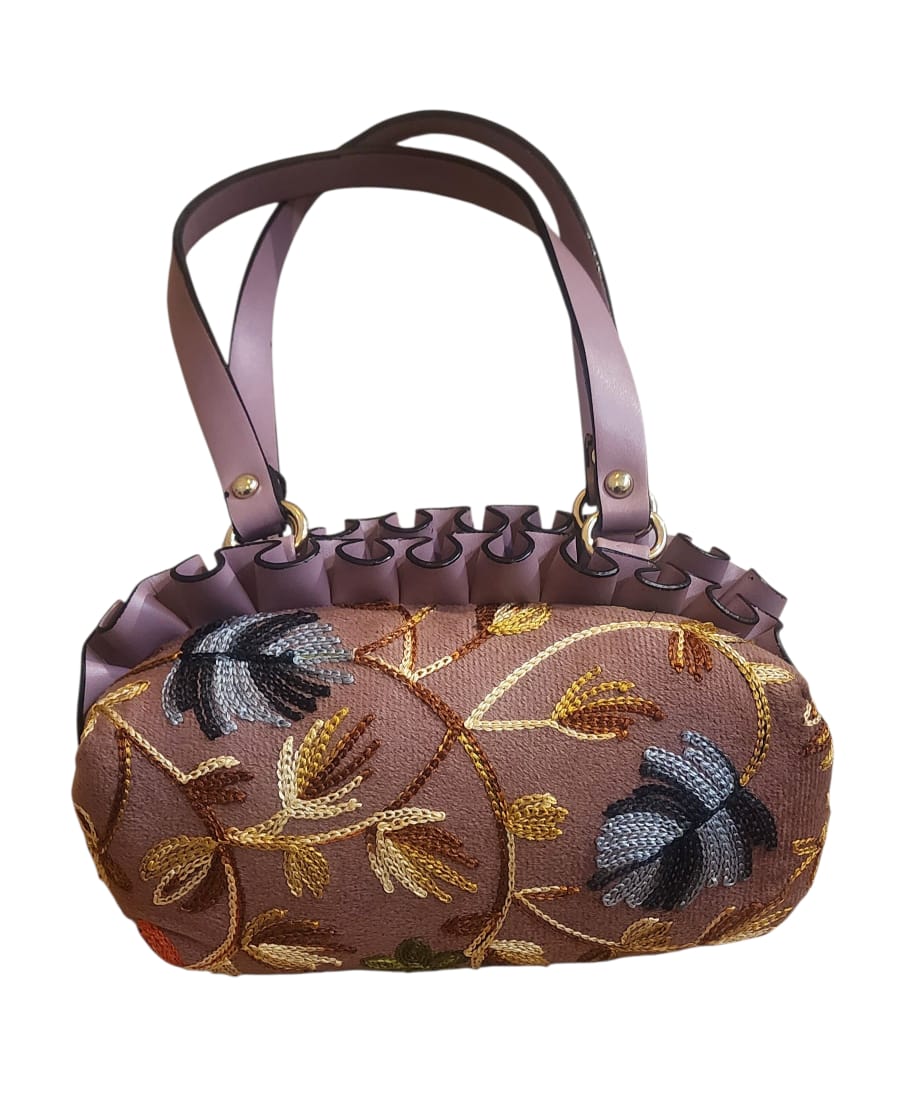 Pashmina Embroidery Round Frill Style