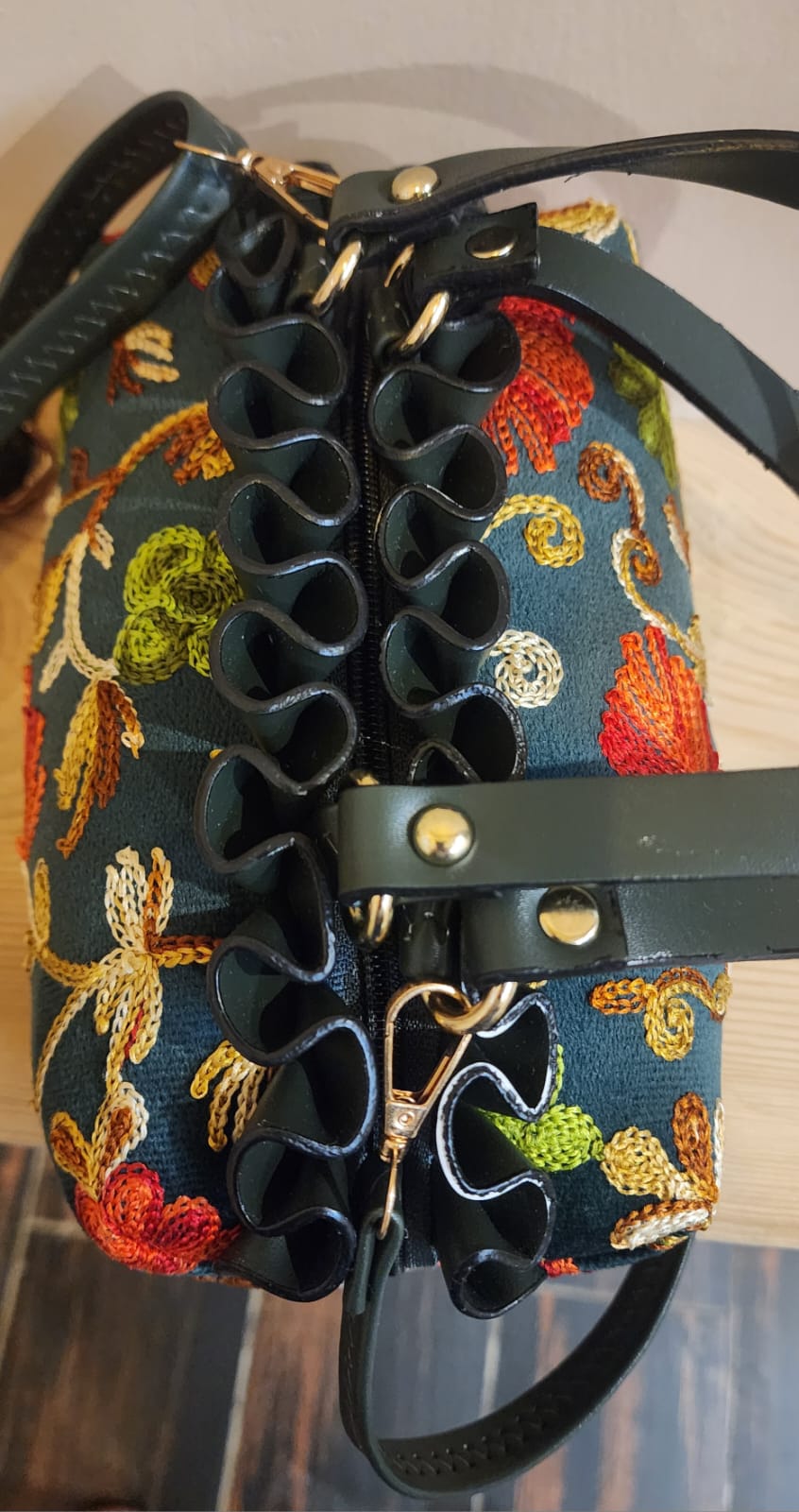 Pashmina Embroidery Round Frill Style