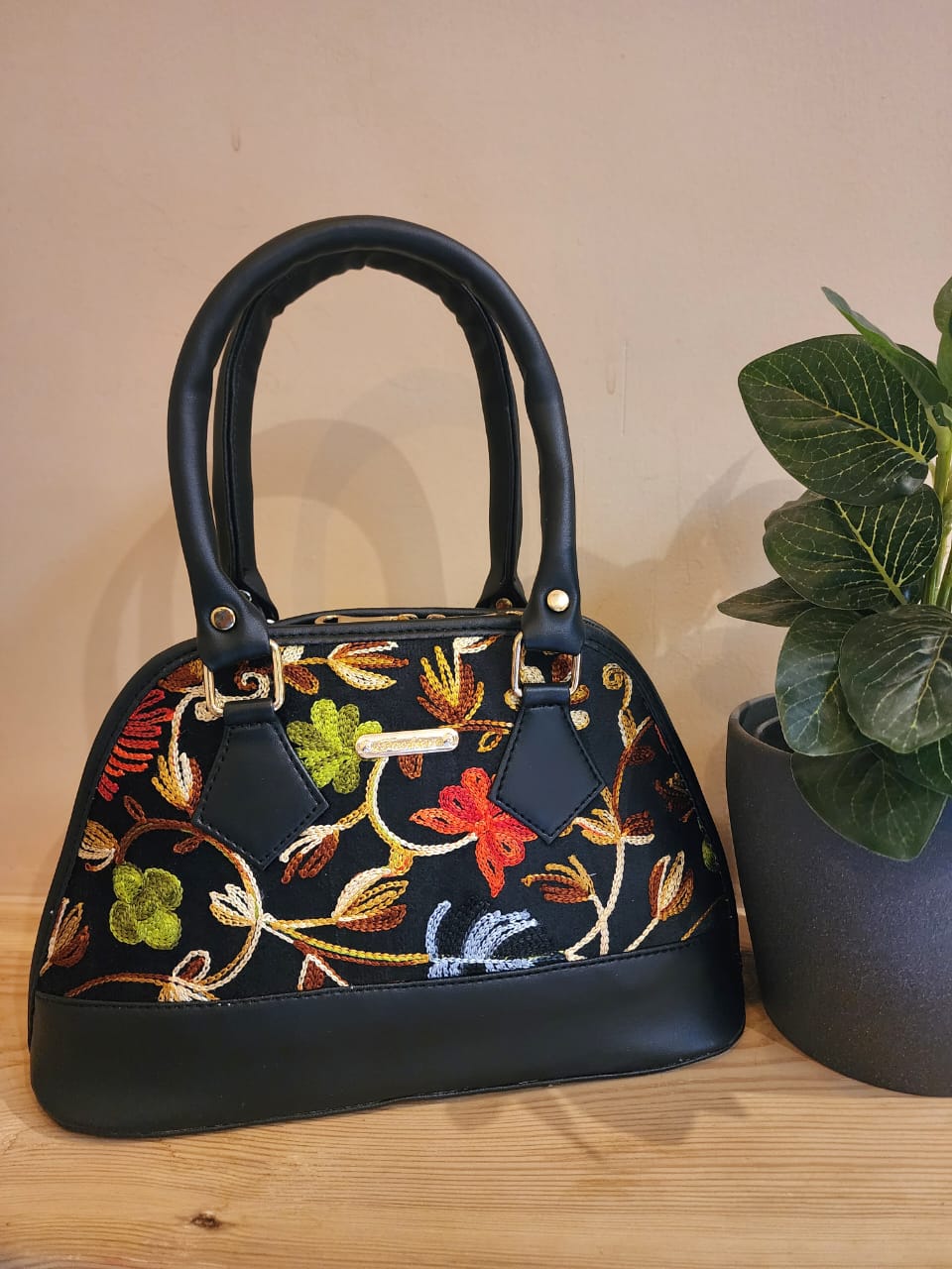 Pashmina style embroidered Satchel