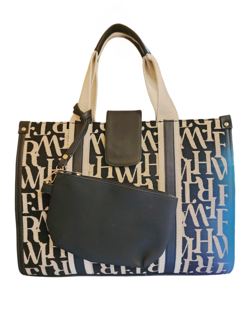 Extra Premium Large Tote - with leather trim handles, Fits 17" Laptop size