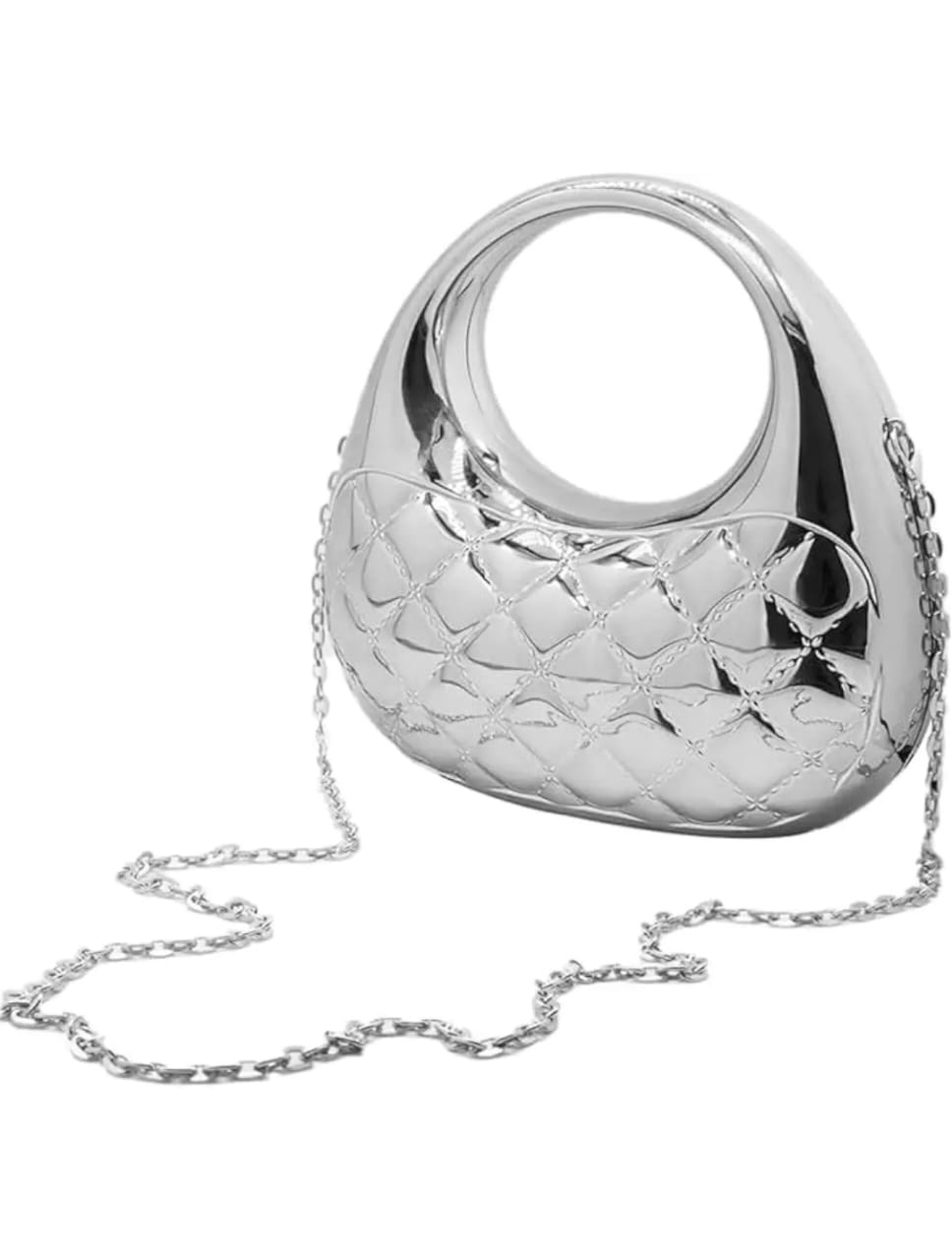 Metallic Finish- Acrylic Quilted Sling Bag