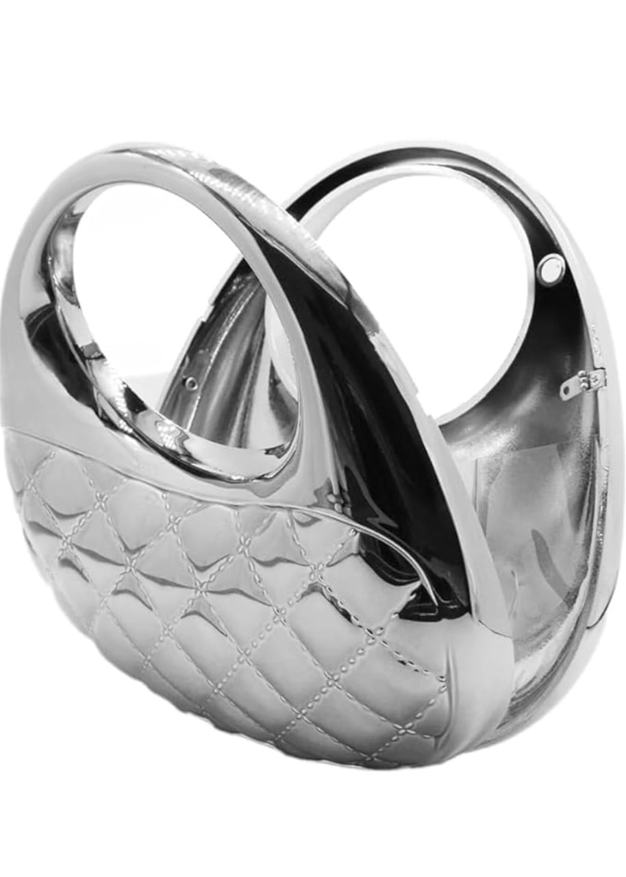 Metallic Finish- Acrylic Quilted Sling Bag