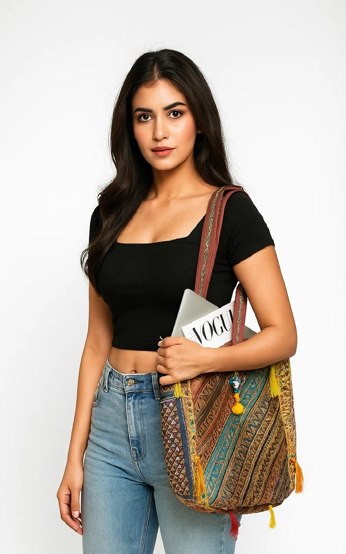 Indian Zari Tote bag