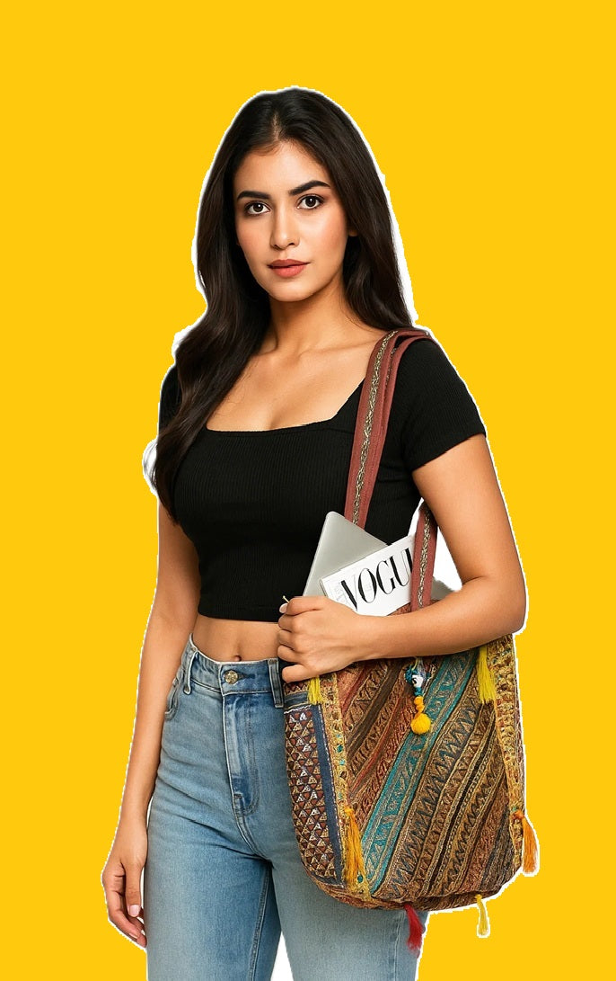 Indian Zari Tote bag