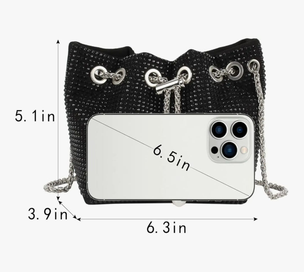 Leatherette Rhinestone studded with heavy Metal Chain - Potli Style