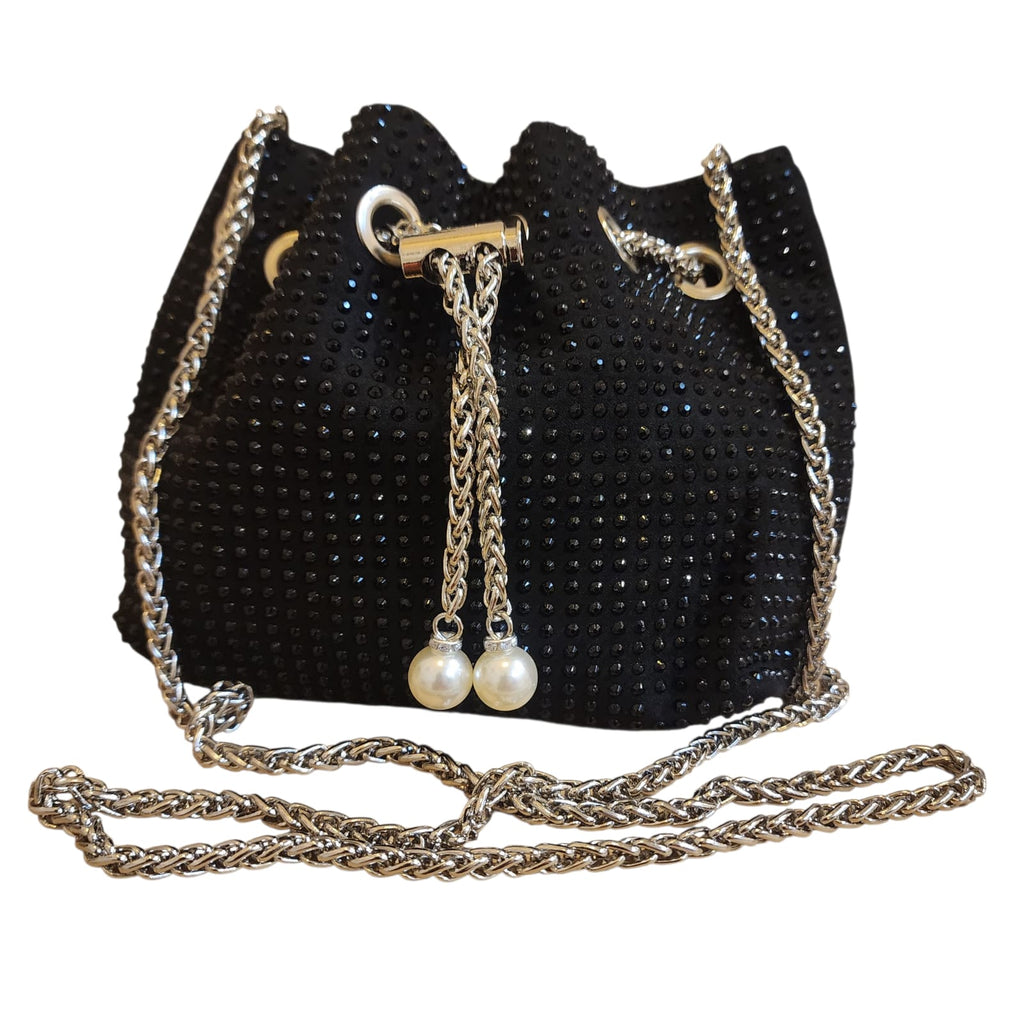 Leatherette Rhinestone studded with heavy Metal Chain - Potli Style