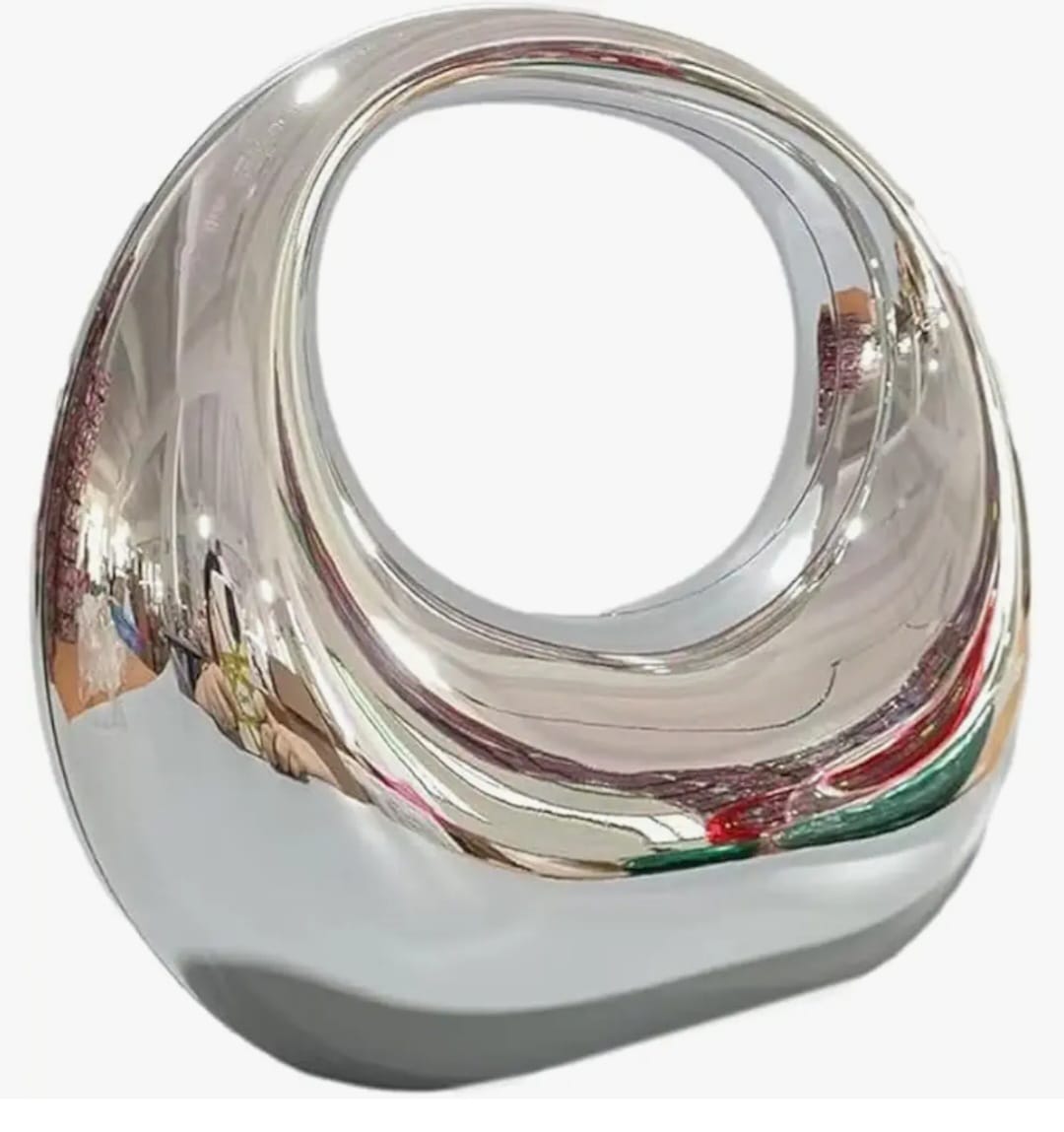 Metallic Clutch Bag Oval