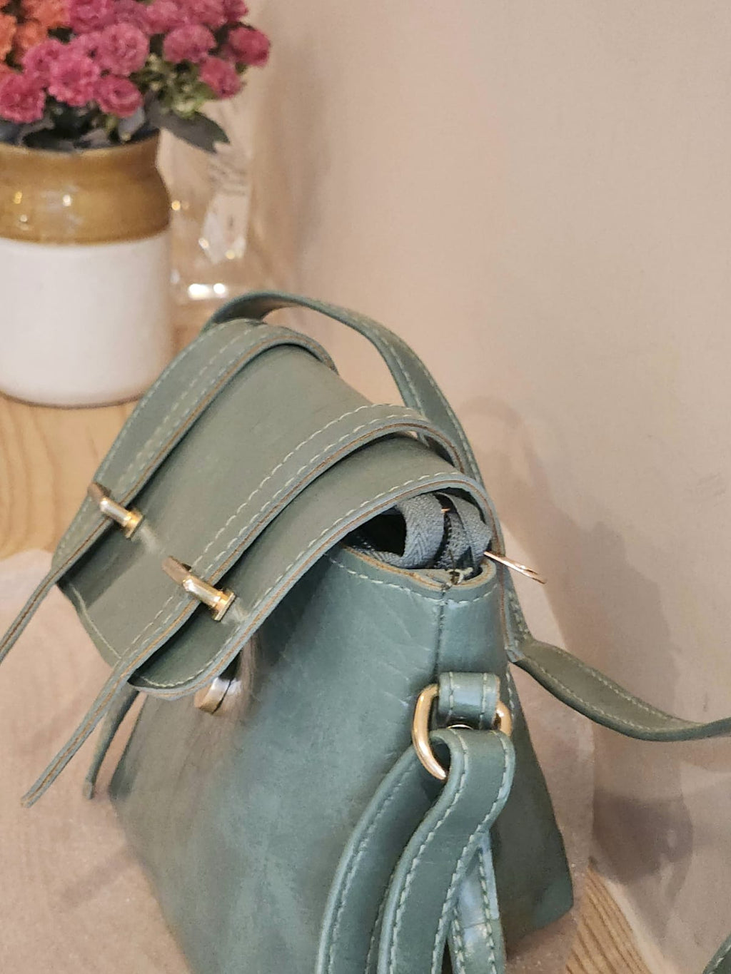 Croco vintage style Mini Sling Bag