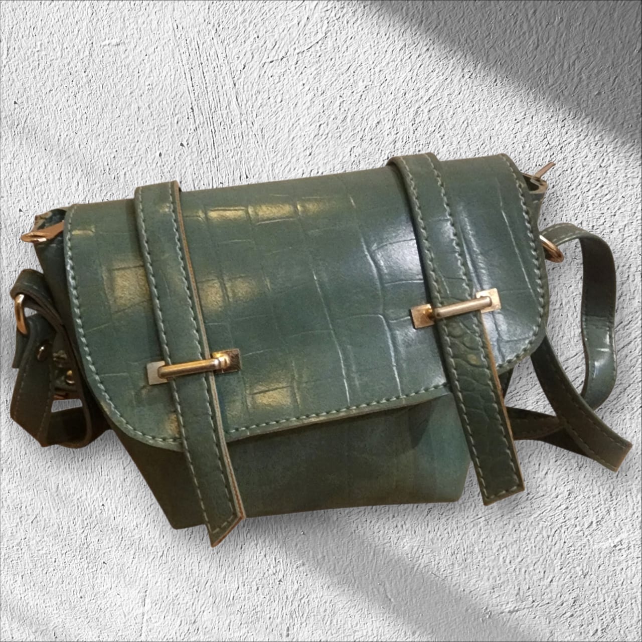 Croco vintage style Mini Sling Bag