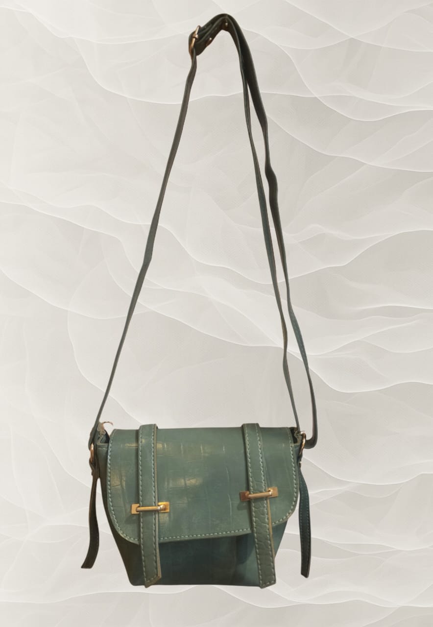 Croco vintage style Mini Sling Bag