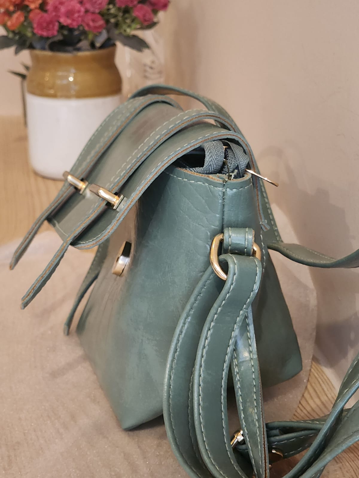 Croco vintage style Mini Sling Bag