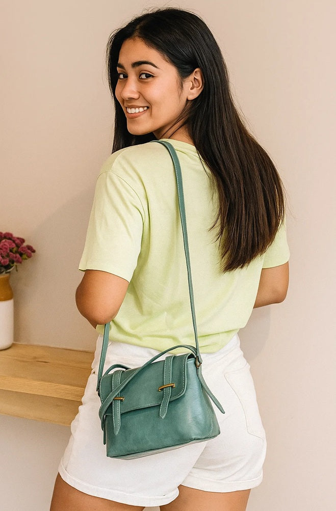 Croco vintage style Mini Sling Bag