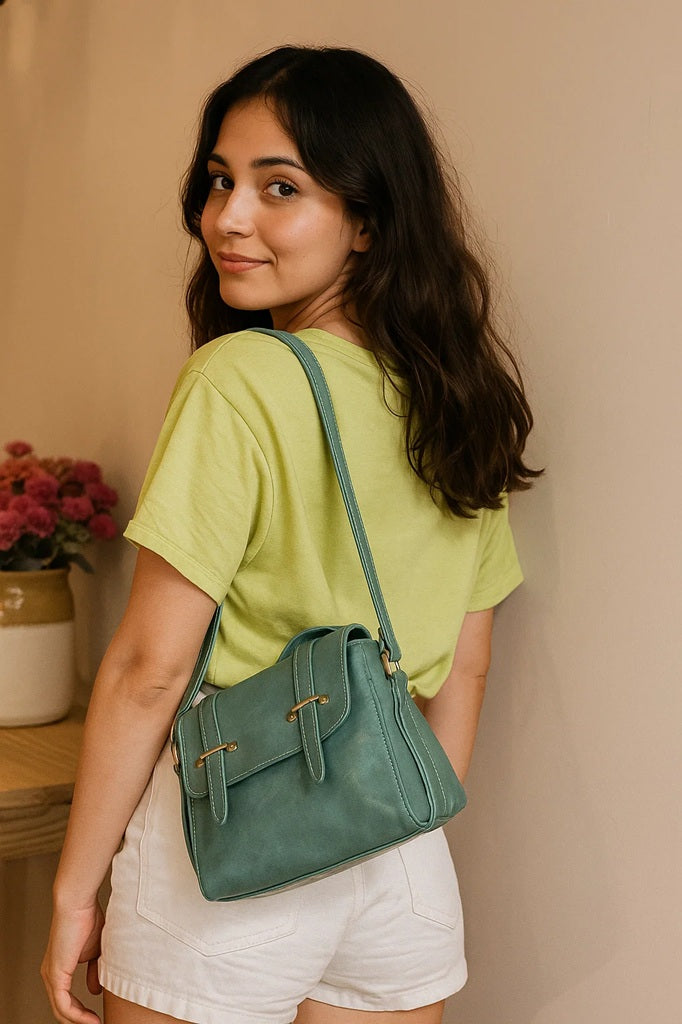 Croco vintage style Mini Sling Bag