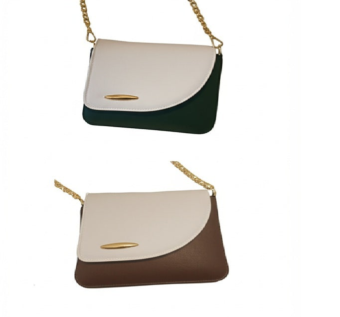 Leather dual tone sling Handbag