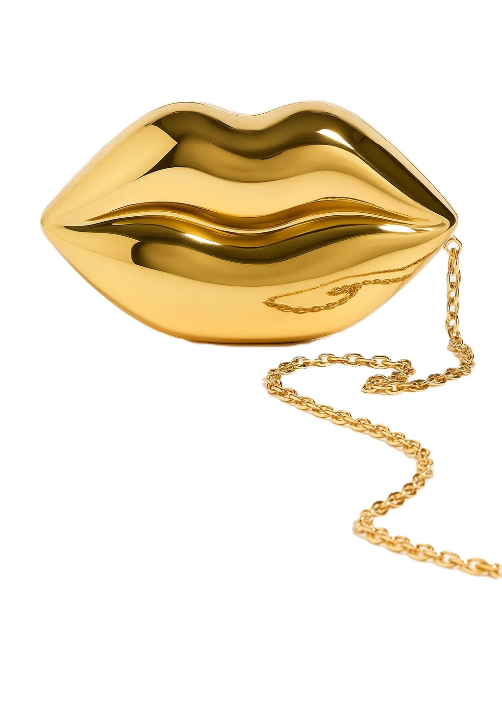 Designer Golden lips Sling bag