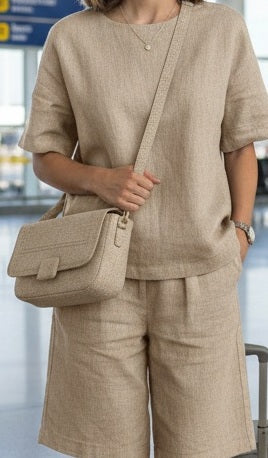 Jute Texture Handbag with rope design handle