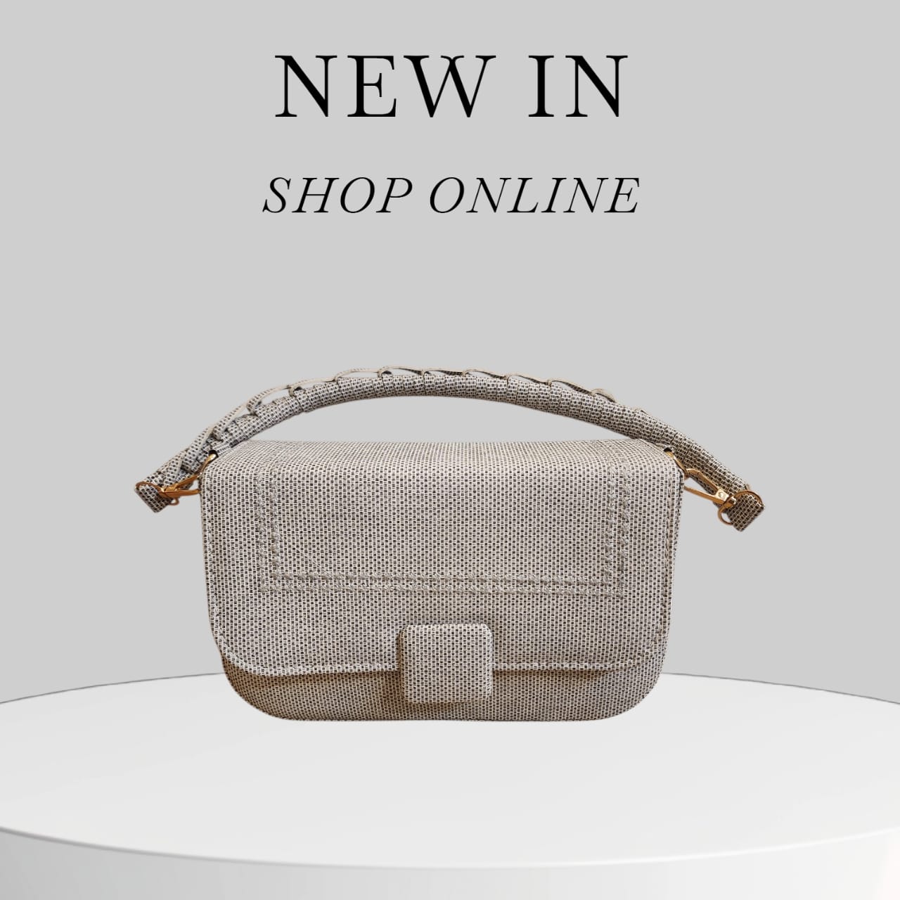 Jute Texture Handbag with rope design handle