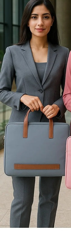 Vegan Leather Laptop Sleeve / bag in pastel Shades