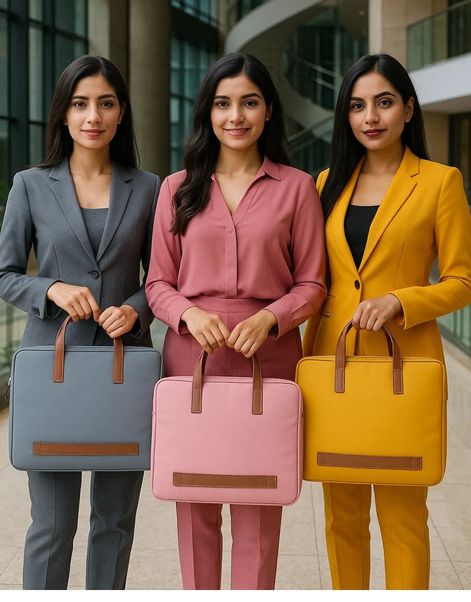 Vegan Leather Laptop Sleeve / bag in pastel Shades