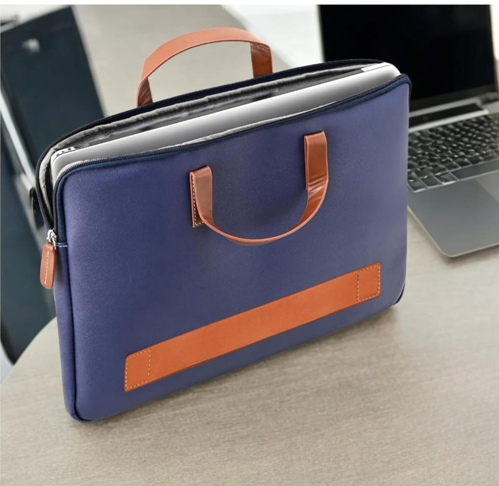 Vegan Leather Laptop Sleeve / bag in pastel Shades