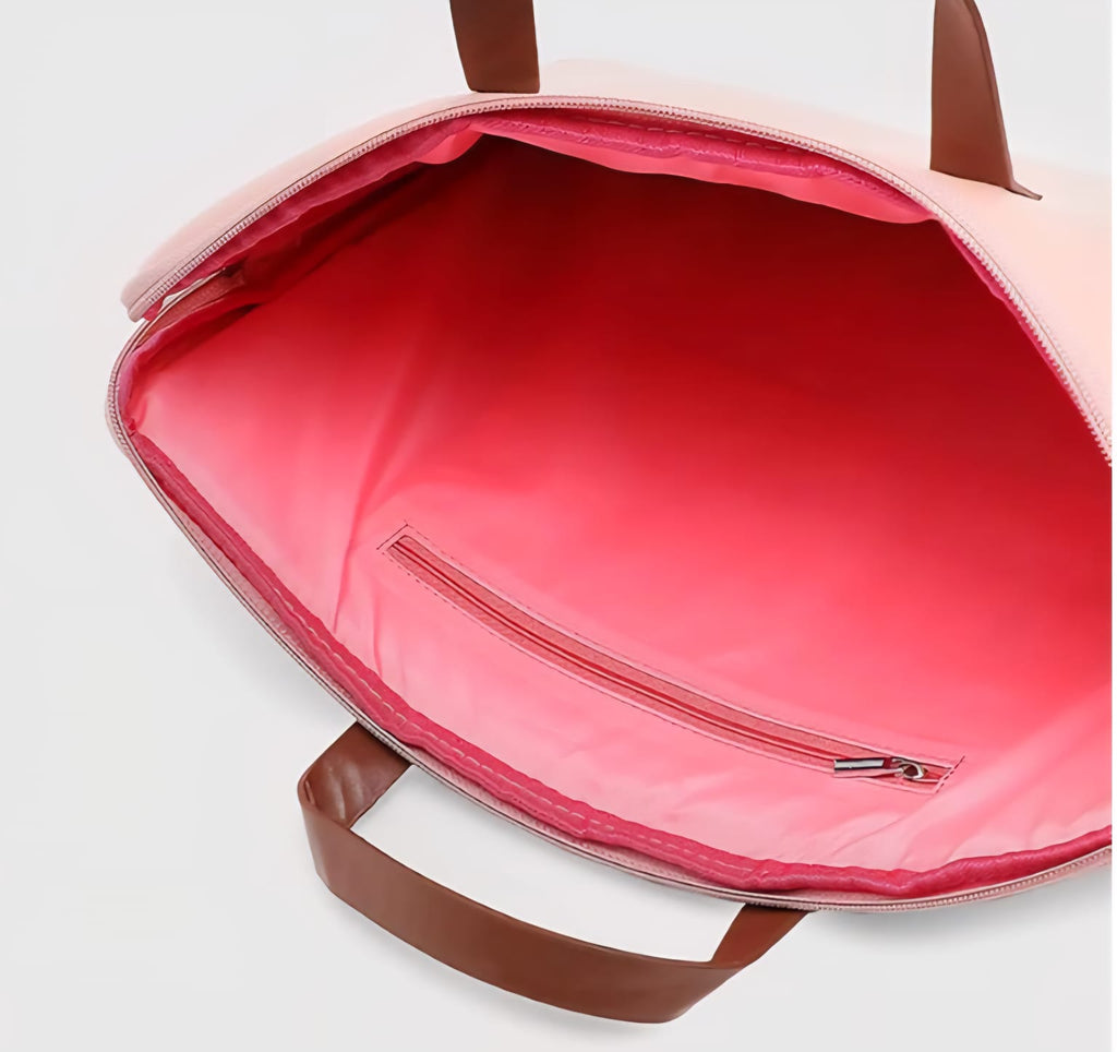 Vegan Leather Laptop Sleeve / bag in pastel Shades