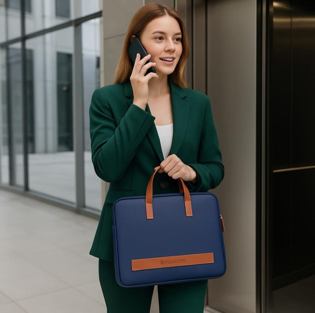 Vegan Leather Laptop Sleeve / bag in pastel Shades