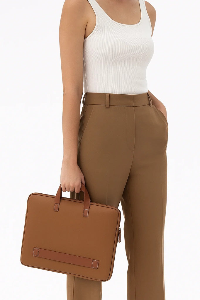 Vegan Leather Laptop Sleeve / bag in pastel Shades