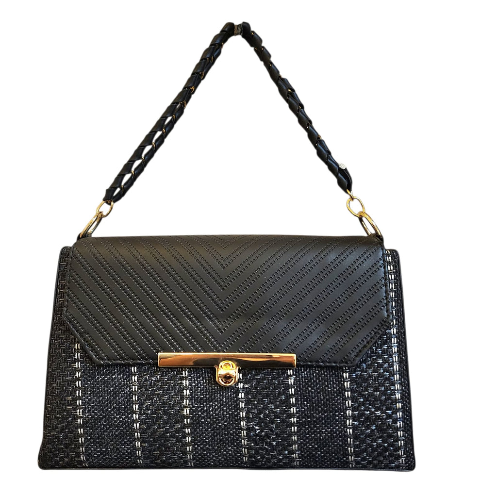 Designer Matty in Stripes with Gold Chain and accessories